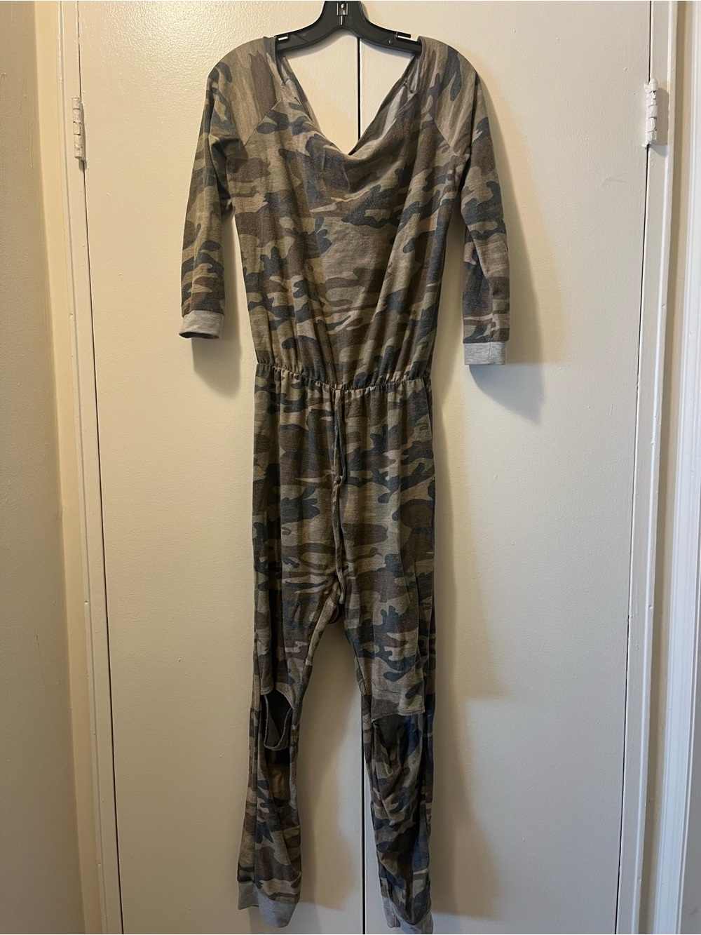 Fashion Nova Camo Jumpsuit - Olive Green & Brown
